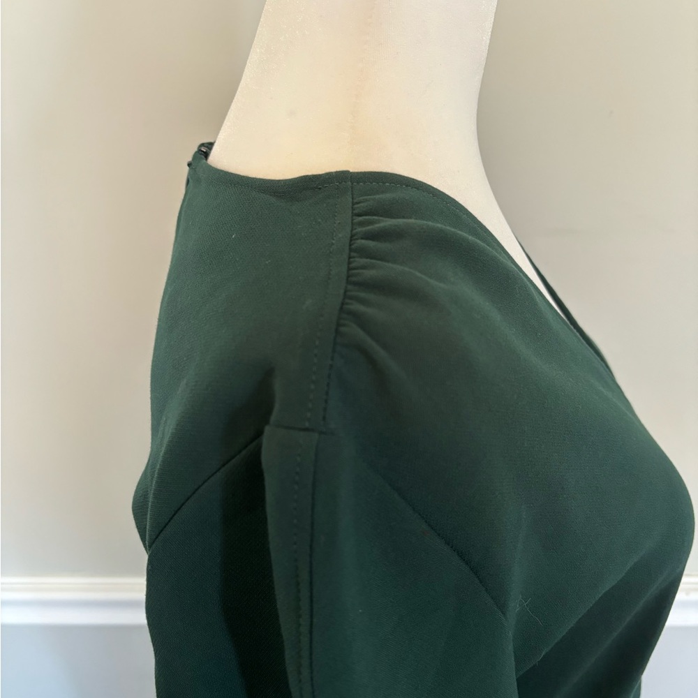 TARA JARMON Green V Neck Mini Dress - Picture 4 of 8